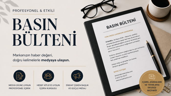 medya diline uygun basın bülteni yazarım