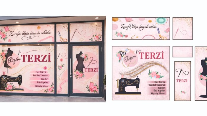 markan için cam giydirme için özgün tasarlarım