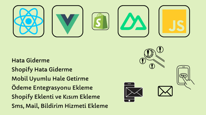 siteye ödeme ekleme, hata ayıklama, mobile uyarlama sağlarım