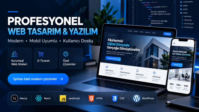 kurumsal ve modern web siteleri hazırlarım