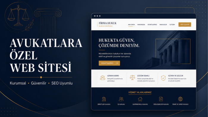 avukatlar ve hukuk büroları için web sitesi tasarlıyorum