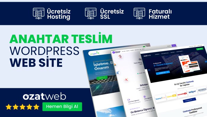 anahtar teslim wordpress sitenizi kurarım