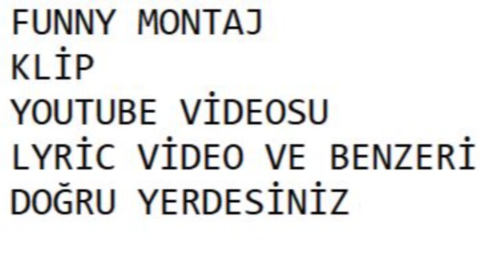 sizin için videolarınızı montajlayabilirim