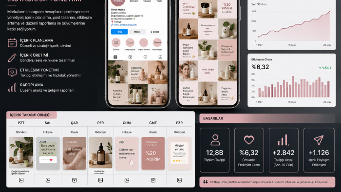 Instagram hesaplarını profesyonelce yönetirim