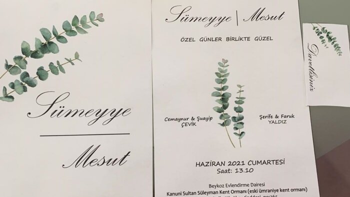 özel günleriniz için özgün ve şık davetiyeler  tasarlıyorum
