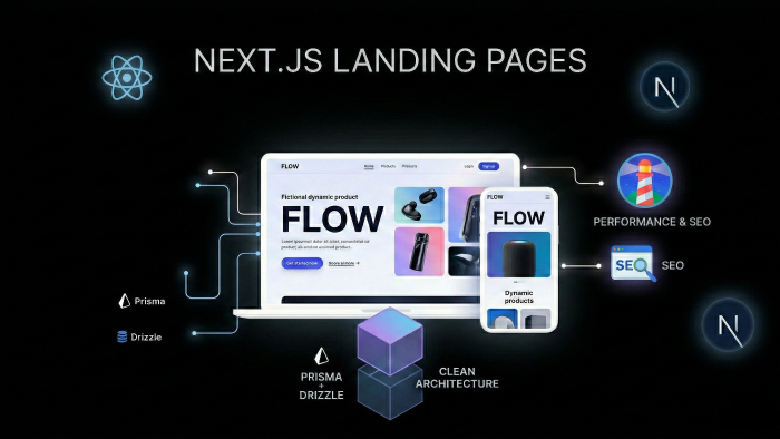 next.js ile hızlı ve modern landing pageler geliştiririm