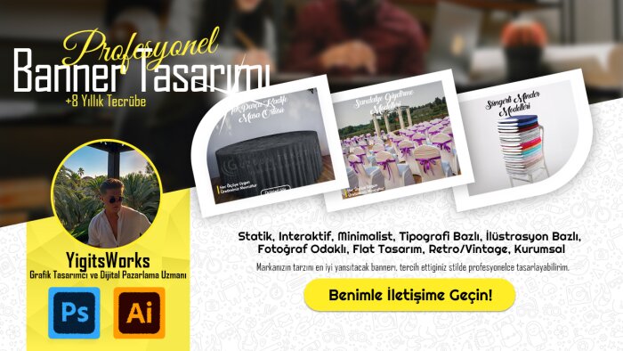 dikkat çekici ve anlaşılır banner tasarımları yapabilirim