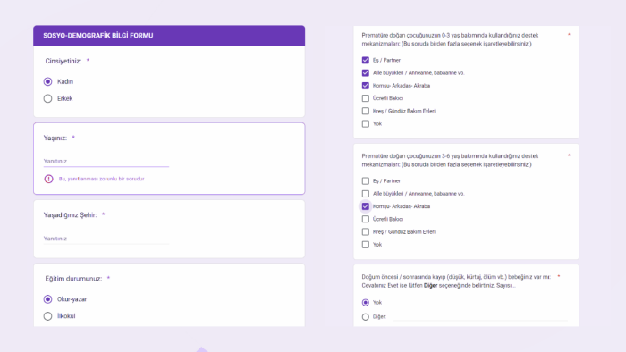Google Forms üzerinden anket hazırlayabilirim