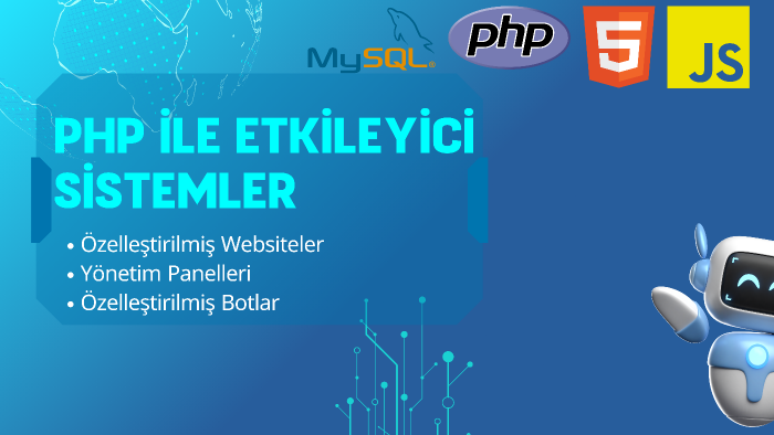 PHP kullanarak size özel yazılımlar yaparım