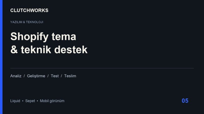 Shopify tema ve mağaza sorunlarını çözerim