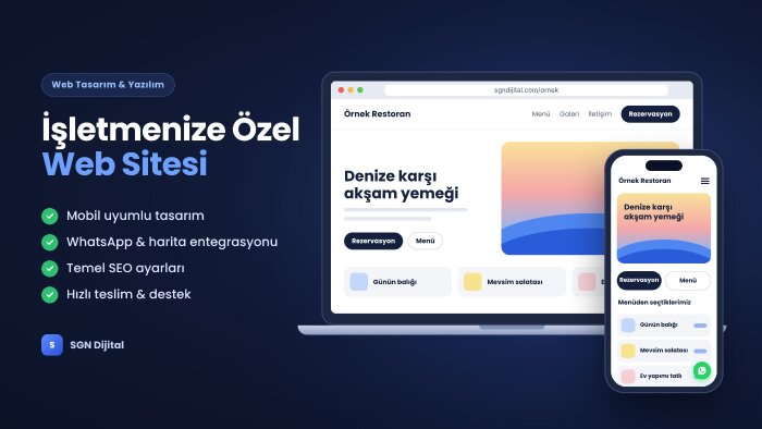 işletmenize özel mobil uyumlu web sitesi yaparım