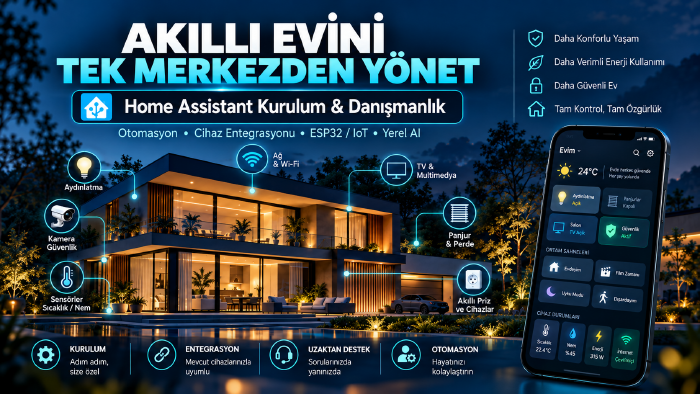 akıllı ev ve Home Assistant sistemleri kurar ve geliştiririm