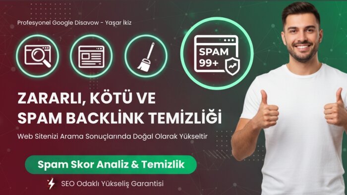 zararlı spam backlinklerinizi tespit eder ve temizlerim