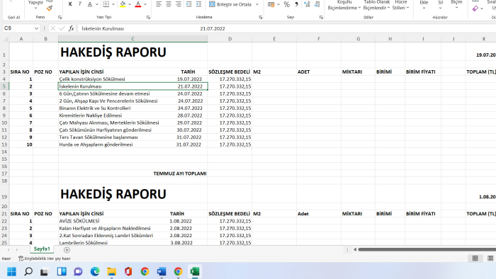 Verilerinizi hızlı ve düzgün bir şekilde excel'e aktarırım