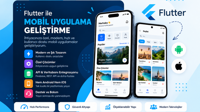 Flutter ile Android & iOS Mobil Uygulama Yapabilirim
