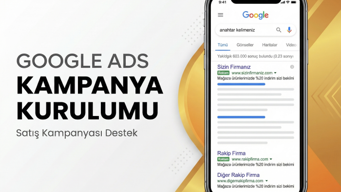 e-ticaret için Google Ads kampanyası kurar ve yönetirim