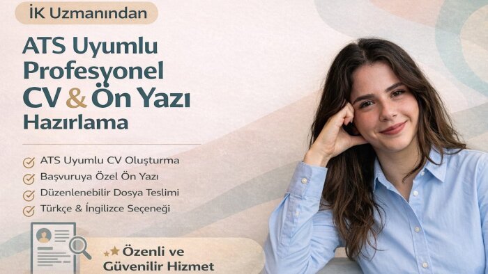 ATS uyumlu Cv ve ön yazı hazırlıyorum