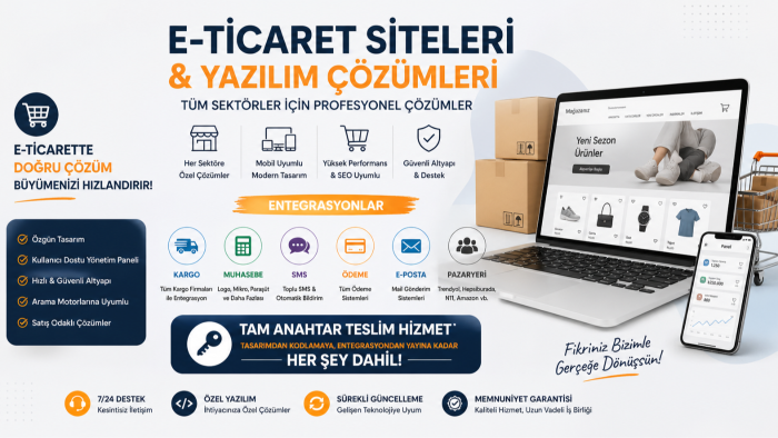 e-ticaret sitesi hazırlayabilirim