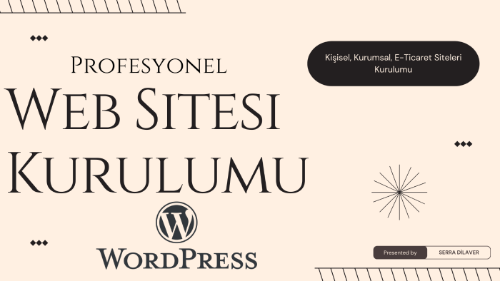 wordpress ile web sitenizi en hızlı şekilde hazırlayabilirim