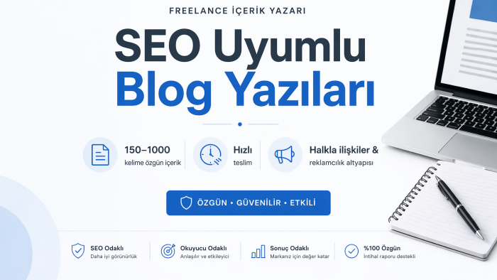 SEO uyumlu, özgün ve akıcı blog yazıları hazırlıyorum