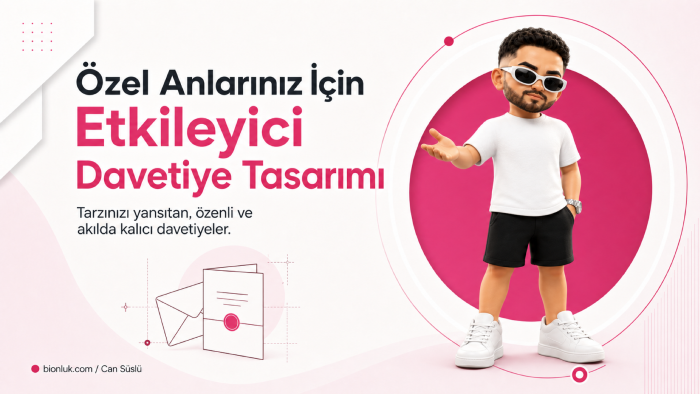 etkinliğinize özel modern davetiye tasarlarım