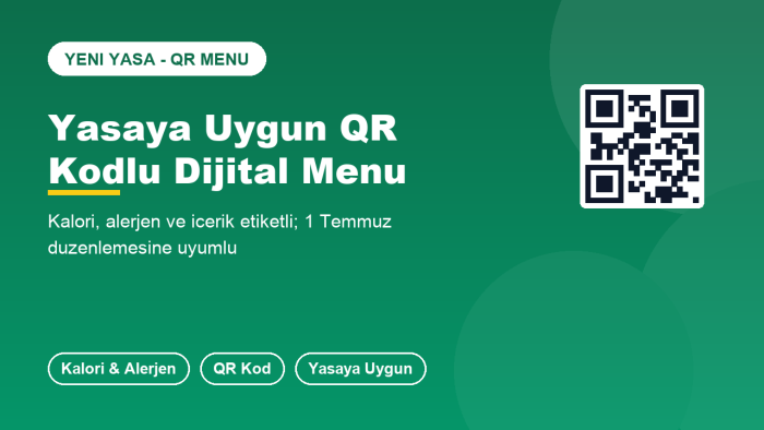 restoran ve kafelere yasaya uygun QR menü hazırlarım