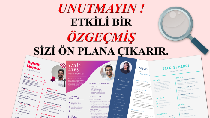 etkili bir özgeçmiş (cv) hazırlayabilirim