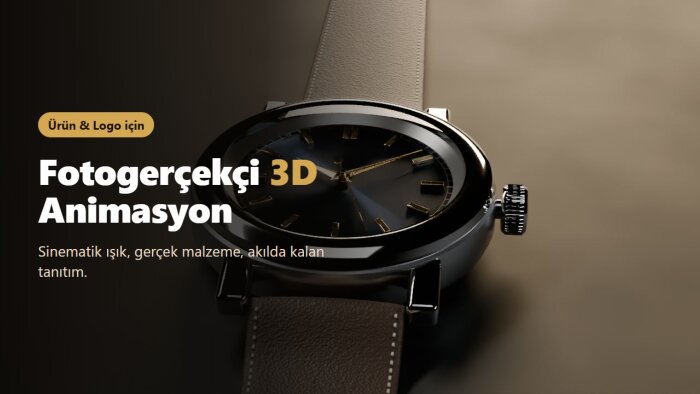 fotogerçekçi 3D ürün ve logo animasyonu videosu hazırlarım