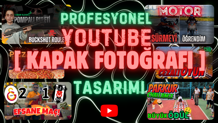 mükemmel ve profosyonel youtube kapak fotoğrafı tasarlarım