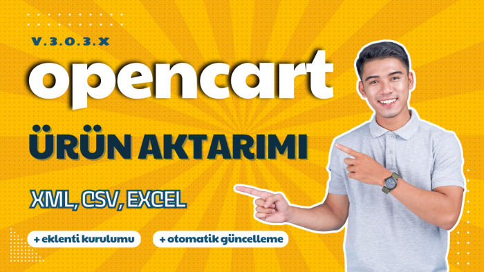 opencart ürün aktarımı (Xml,Csv,Excel) entegrasyon yaparım