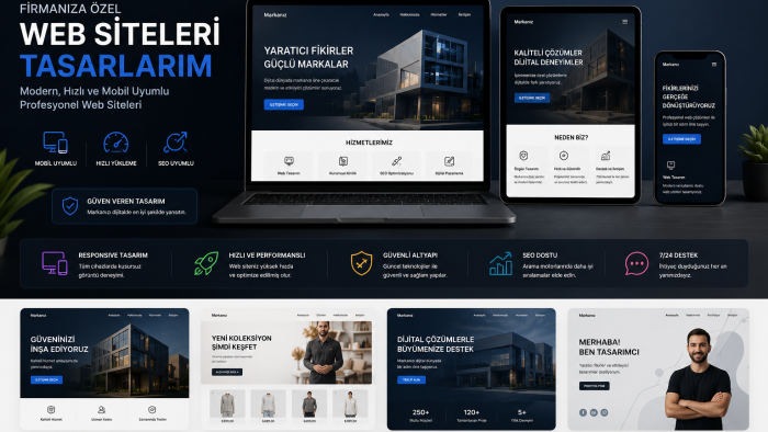 firmanıza özgü web siteleri tasarlarım