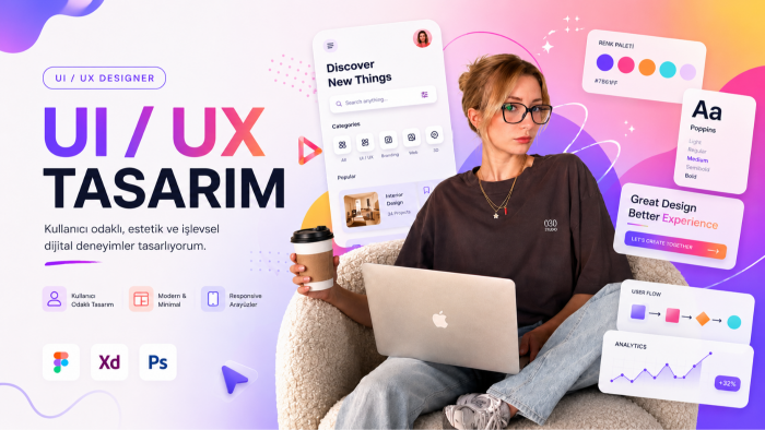 modern ve profesyonel mobil uygulama arayüzü tasarlarım