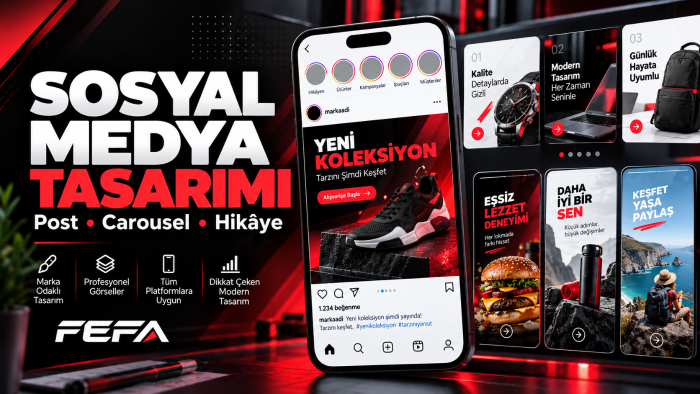 sosyal medya hesaplarınız için gönderi ve banner tasarlarım