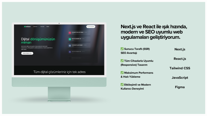 profesyonel şekilde React.js - Next.js ile web site kodlarım