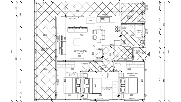 mimari projelerinizin autocad teknik çizimini yapabilirim