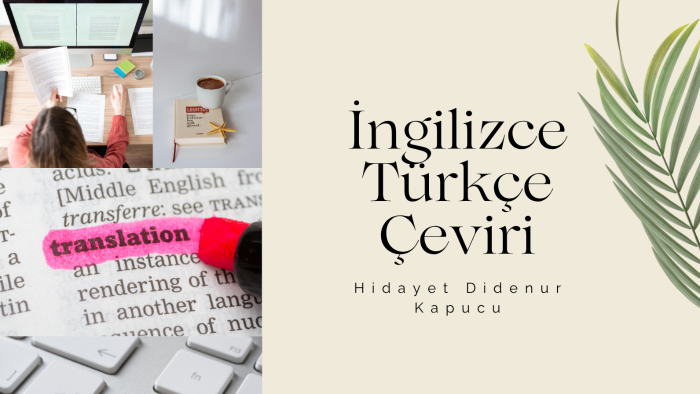 özenli bir şekilde İngilizce-Türkçe çeviri yapıyorum