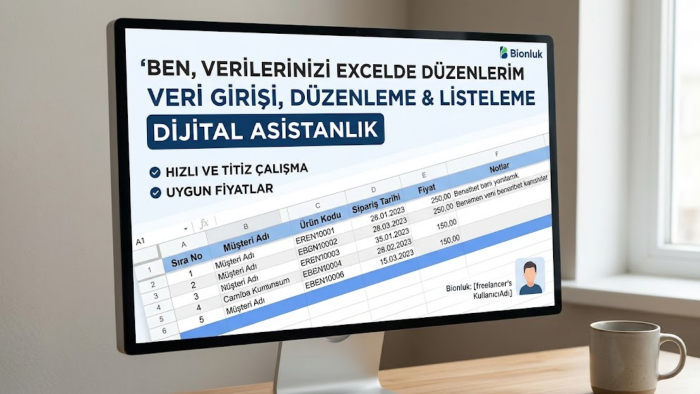 verilerinizi Excel'de düzenlerim