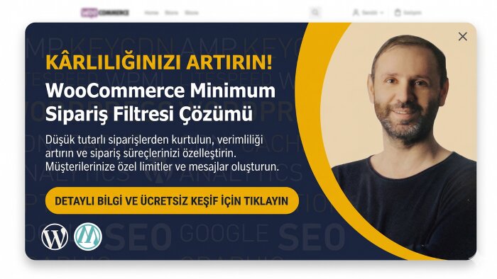 woocommerce minumum sipariş limiti filtresi ekleyebilirim