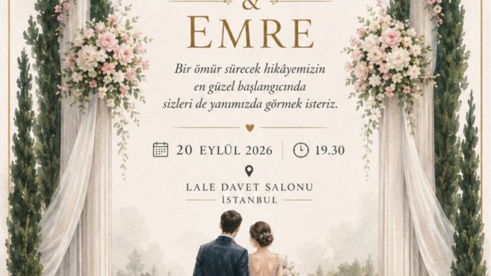 özel günleriniz  için şık davetiye tasarımları hazırlıyorum