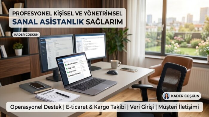 profesyonel kişisel ve yönetimsel sanal asistanlık sağlarım