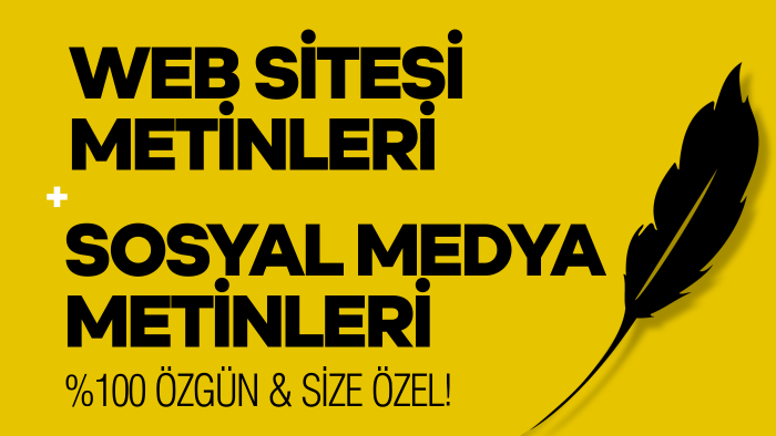 web sitenize sosyal medyanıza metin yazar içerik üretirim