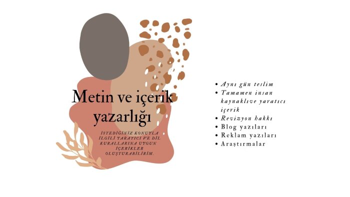 sizin için yaratıcı metinler yazabilirim