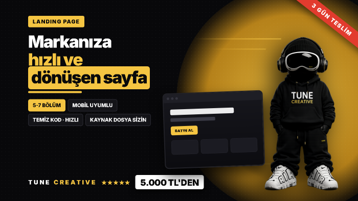 markanız için modern ve hızlı landing page hazırlarım