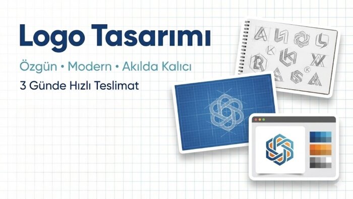 sizin için kaliteli ve şık logo tasarımı yaparım