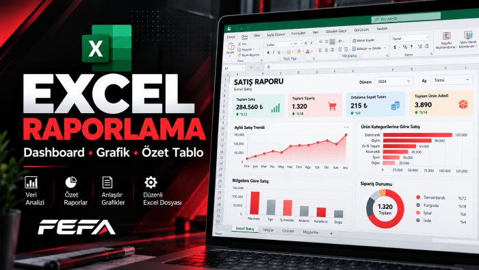 excel verilerinizle rapor, grafik ve dashboard hazırlarım