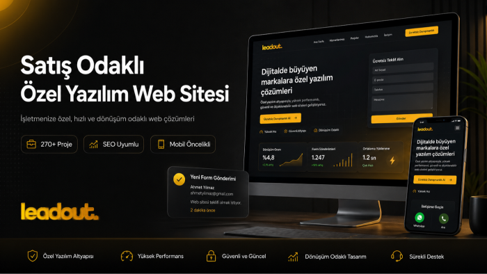 satış odaklı özel yazılım web sitesi yaparım