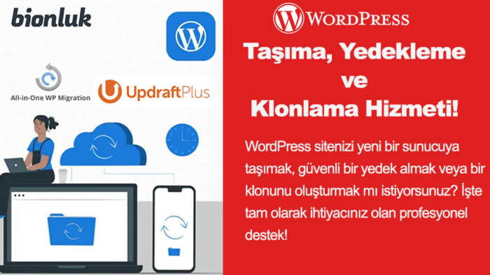 wordpress sitelerinizi taşıma, yedekleme ve klonlama yaparım