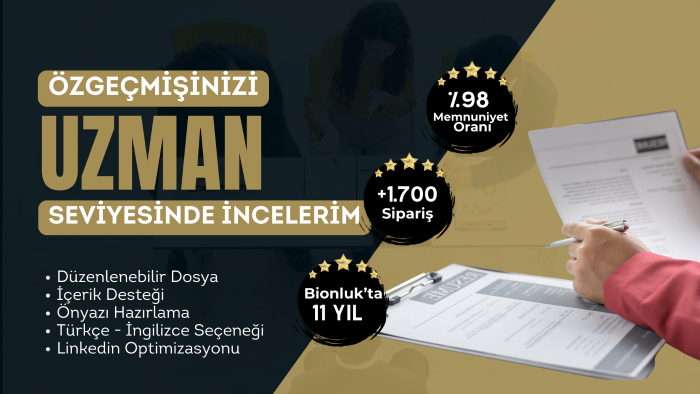 insan kaynağı uzmanı derecesinde özgeçmişinizi incelerim