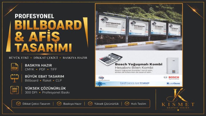 profesyonel bilboard ve afiş tasarımları hazırlarım