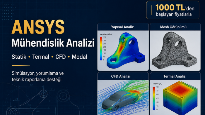 ANSYS ile mühendislik analizi yaparım